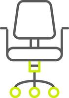 Chair Line Two Color Icon vector