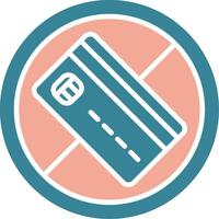 No Credit Card Glyph Two Color Icon vector