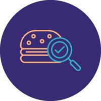 Fast Food Line Two Color Circle Icon vector