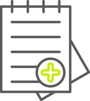 Document Line Two Color Icon vector