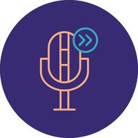Skip Line Two Color Circle Icon vector
