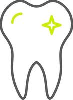 línea de dientes icono de dos colores vector