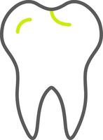 Tooth Line Two Color Icon vector