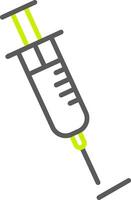 Syringe Line Two Color Icon vector