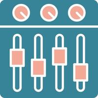 Sound Mixer Glyph Two Color Icon vector