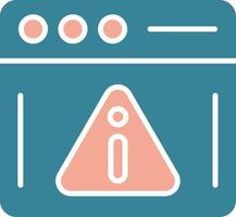 Warning Glyph Two Color Icon vector