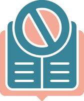 Rejected Glyph Two Color Icon vector