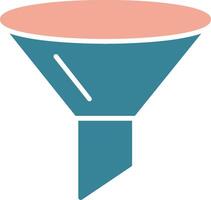 Funnel Glyph Two Color Icon vector