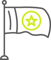 Flag Line Two Color Icon vector