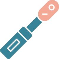 Torque Wrench Glyph Two Color Icon vector