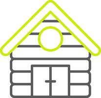 Cabin Line Two Color Icon vector