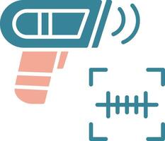 Scanning Glyph Two Color Icon vector