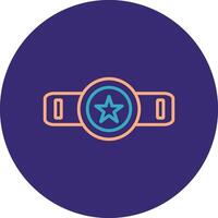 Belt Line Two Color Circle Icon vector