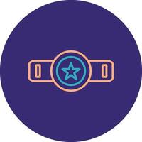 Belt Line Two Color Circle Icon vector