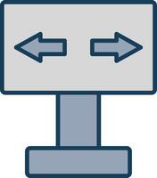 Signaling Line Filled Grey Icon vector