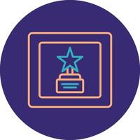 Frame Line Two Color Circle Icon vector