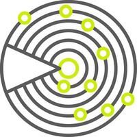 Sonar Line Two Color Icon vector