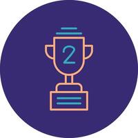 Trophy Line Two Color Circle Icon vector