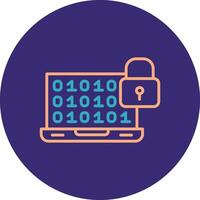 Laptop Line Two Color Circle Icon vector