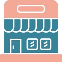 Supermarket Glyph Two Color Icon vector