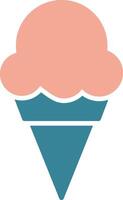 Ice Cream Glyph Two Color Icon vector