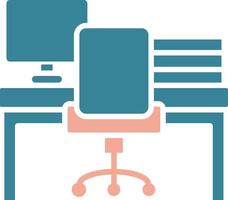 Workspace Glyph Two Color Icon vector