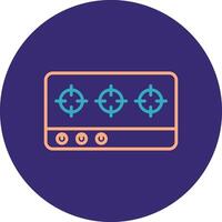 Hob Line Two Color Circle Icon vector