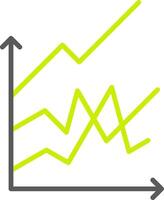 Line Two Color Graph Line Two Color Icon vector