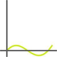 Wave Chart Line Two Color Icon vector