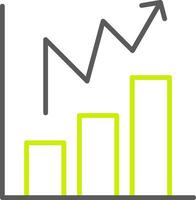 Statistical Chart Line Two Color Icon vector