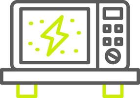 Microwave Line Two Color Icon vector