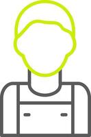 Loader Man Line Two Color Icon vector