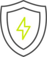 Save Energy Line Two Color Icon vector