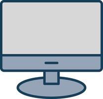 Lcd Line Filled Grey Icon vector