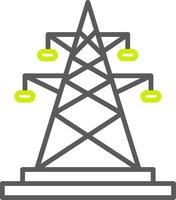 Electric Line Two Color Icon vector