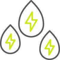 Hydro Power Line Two Color Icon vector