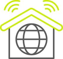 Internet Connection Line Two Color Icon vector