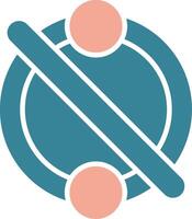 Piercing Glyph Two Color Icon vector