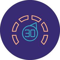 Thermostat Line Two Color Circle Icon vector