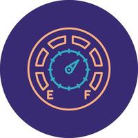 Gauge Line Two Color Circle Icon vector