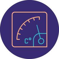 Gauge Line Two Color Circle Icon vector