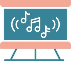 Music Class Glyph Two Color Icon vector