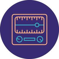 Dial Line Two Color Circle Icon vector