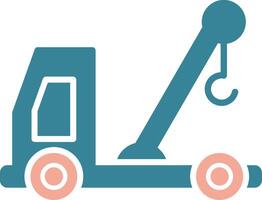 Lift Truck Glyph Two Color Icon vector