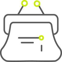 Coin Purse Line Two Color Icon vector