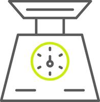 Weigh Scale Line Two Color Icon vector