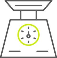 Weigh Scale Line Two Color Icon vector