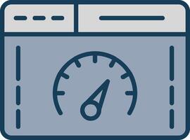 Speed Test Line Filled Grey Icon vector