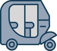 Vehicle Line Filled Grey Icon vector