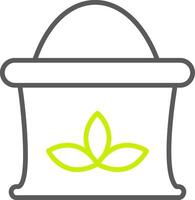 Grain Bag Line Two Color Icon vector